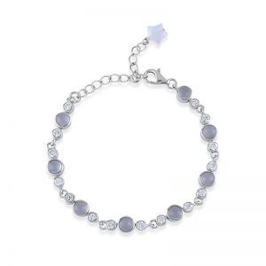 Yıldız Uzatmalı Beyaz Zincir Bilezik